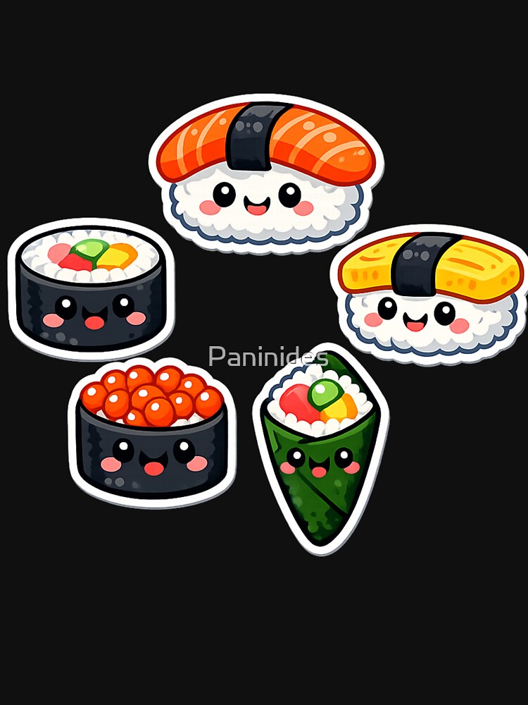 Kawaii Sushi Friends by Paninides T-Shirts, Hoodie, Sweatshirt | BlankRebels.com (Image 3)