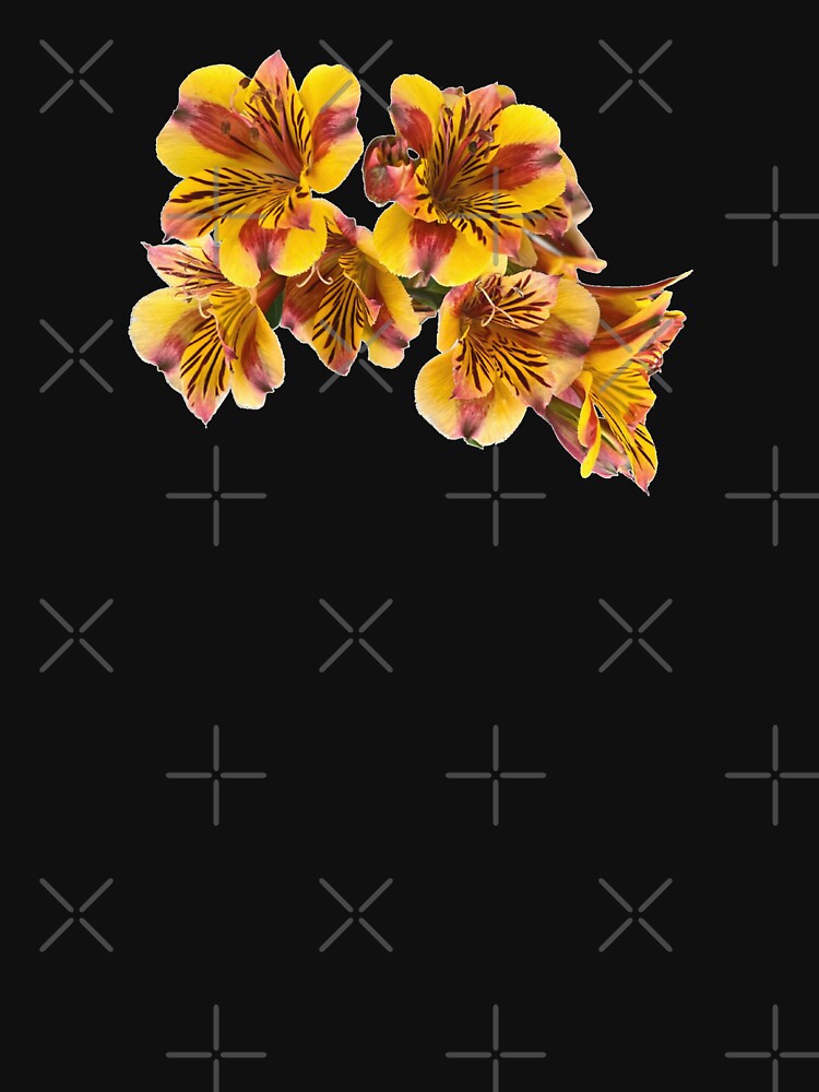 Peruvian Lily (Alstroemeria) – Golden Tiger Stripe Bloom by jglobal360 T-Shirts, Hoodie, Sweatshirt (Image 3)