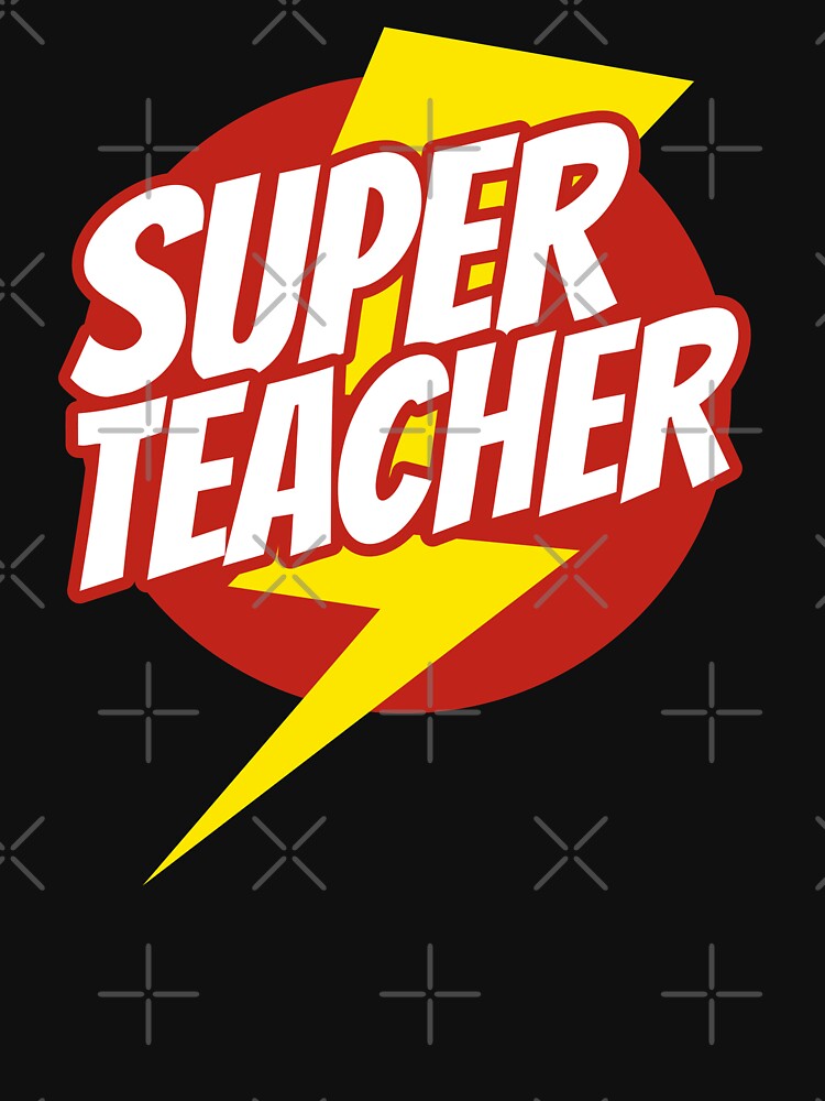 Super Teacher - Funny Teacher Superhero Lightning Edition by isstgeschichte T-Shirts, Hoodie, Sweatshirt (Image 3)