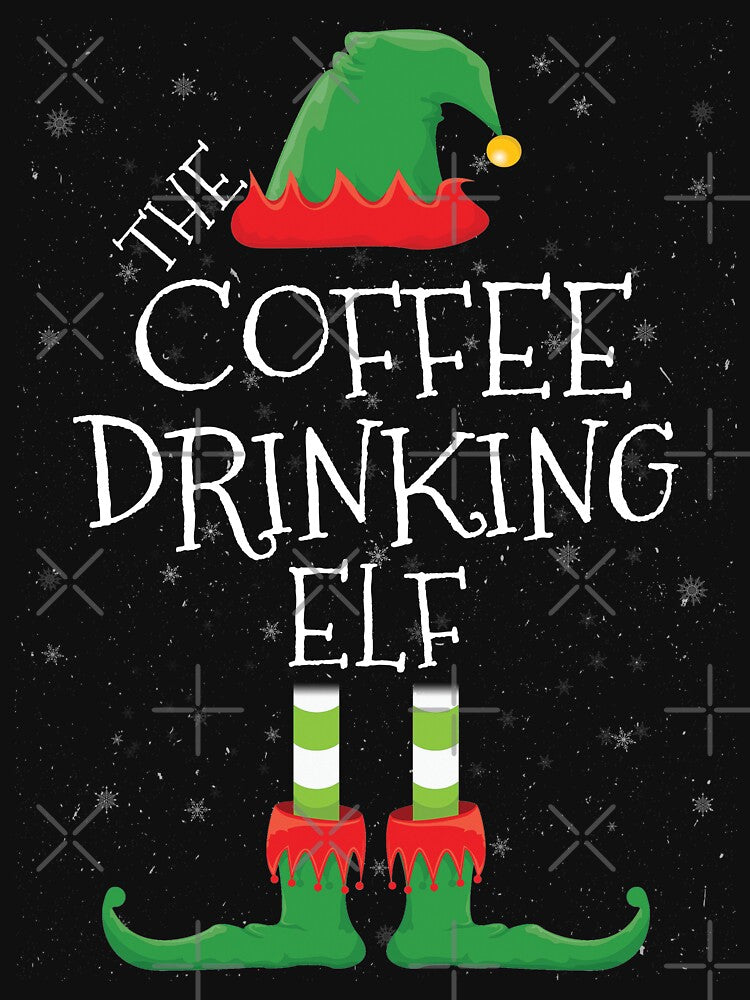 Coffee Drinking Elf Family Matching Christmas Group Funny Gift by DavisHasari T-Shirts, Hoodie, Sweatshirt (Image 3)