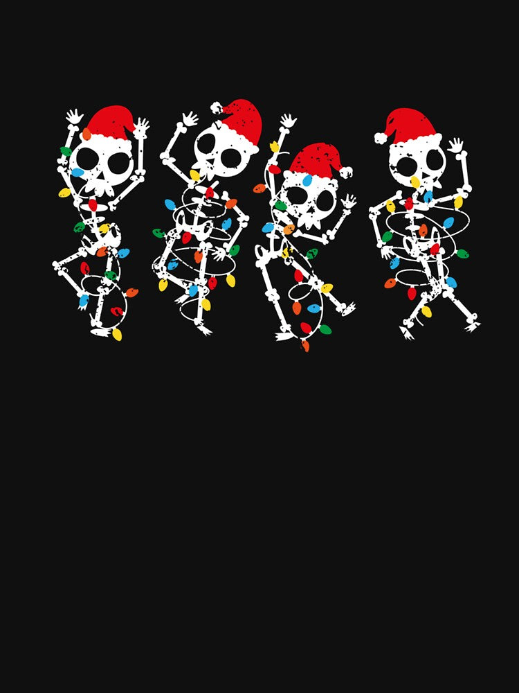 Funny Christmas Skeleton Dancing Xmas Light Music Christmas by taaddison50 T-Shirts, Hoodie, Sweatshirt (Image 3)
