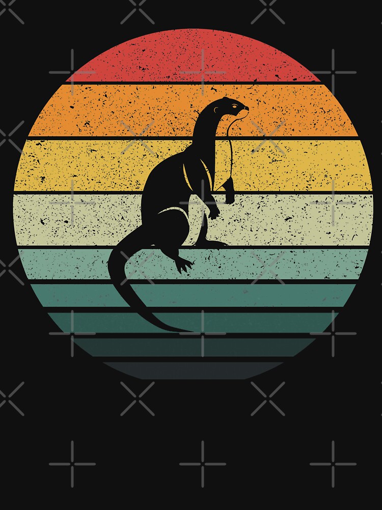 Vintage Retro Sunset Otter by RamizHusic T-Shirts, Hoodie, Sweatshirt | BlankRebels.com (Image 3)
