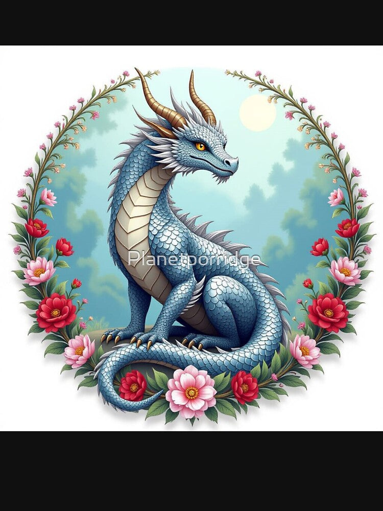 Dragon And Flowers by Planetporridge T-Shirts, Hoodie, Sweatshirt | BlankRebels.com (Image 3)