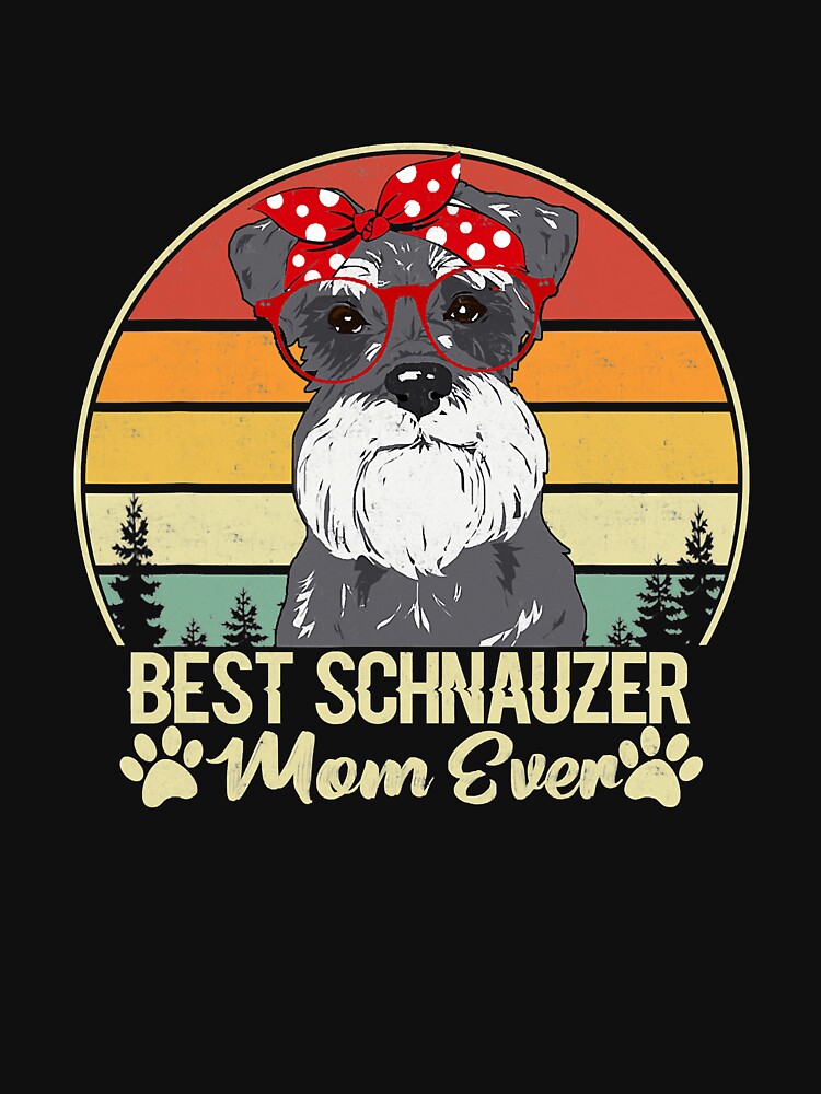 Best Schnauzer Mom Bandana Ever Vintage Retro Dog Lover by gonzalogranados T-Shirts, Hoodie, Sweatshirt (Image 3)