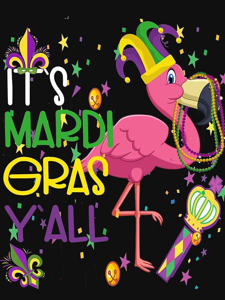It's Mardi Gras Y'all Jester Flamingo by klawiter86322 T-Shirts, Hoodie, Sweatshirt | BlankRebels.com (Image 3)