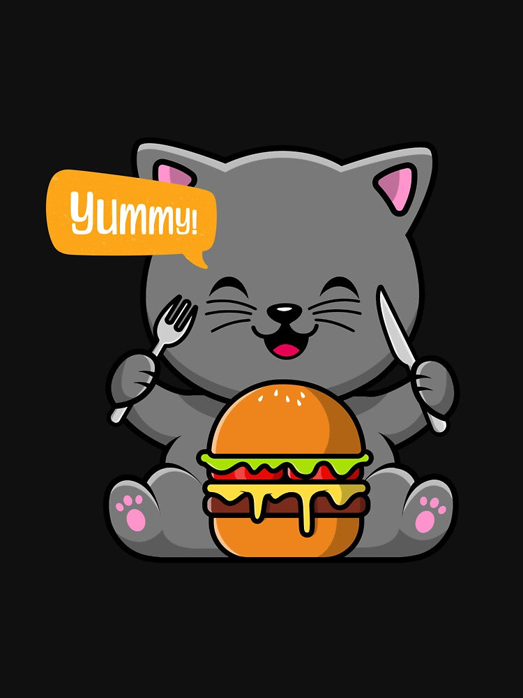 Cute Tiny Kitten Eating Burger by Kaidynz T-Shirts, Hoodie, Sweatshirt | BlankRebels.com (Image 3)