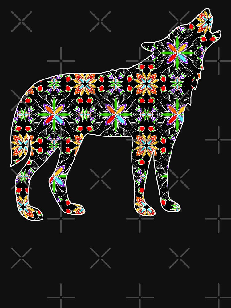 Floral wolf by Niibidoon