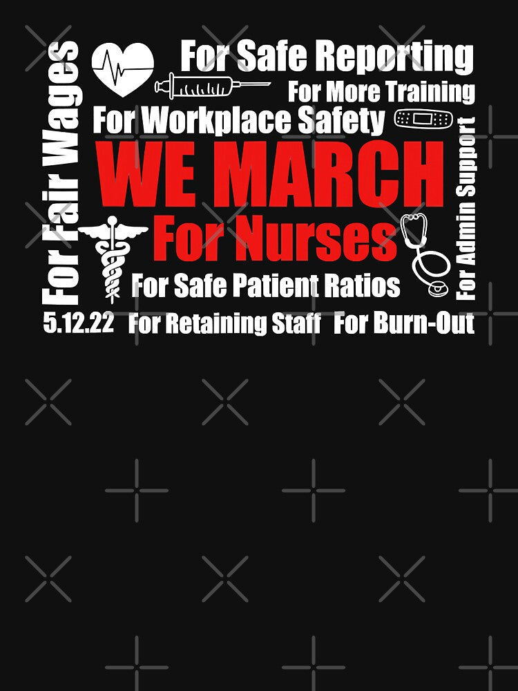 We March For Nurses Million Nurse March Women Power Nurse by GardNewerd T-Shirts, Hoodie, Sweatshirt (Image 3)