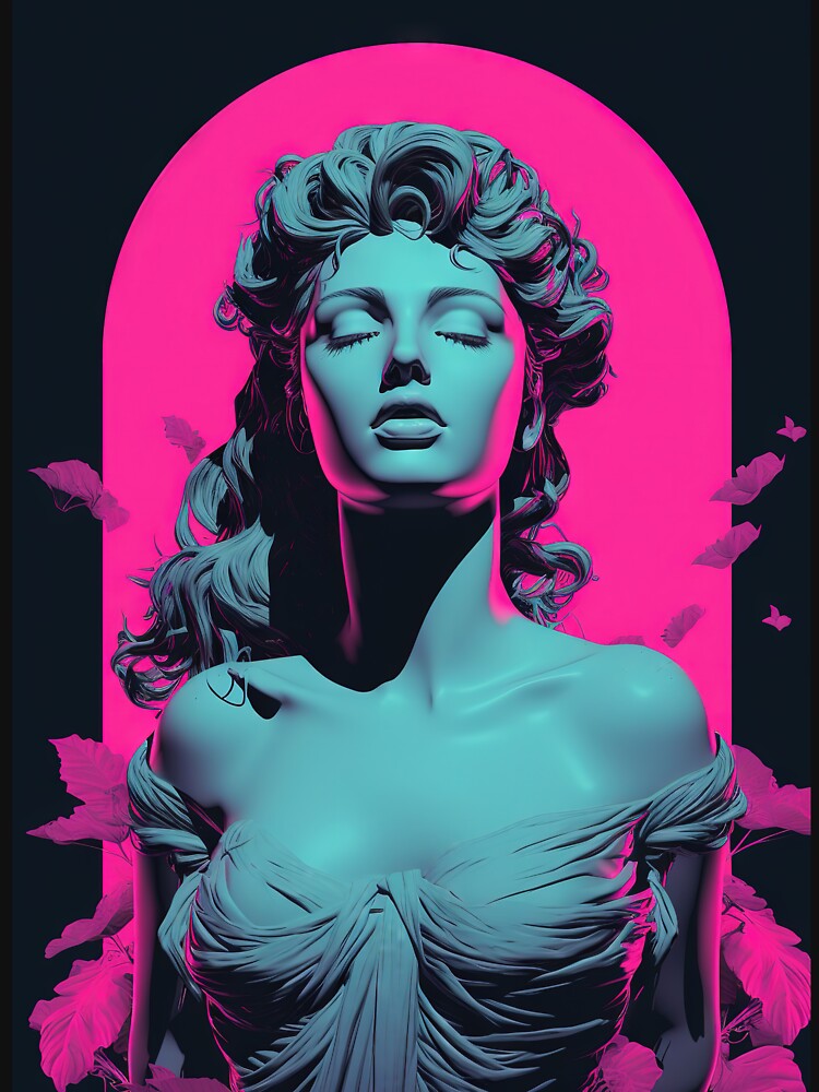 Techno Echoes: Timeless Bust in Neon Network by Mullet Monkey T-Shirts, Hoodie, Sweatshirt | BlankRebels.com (Image 3)