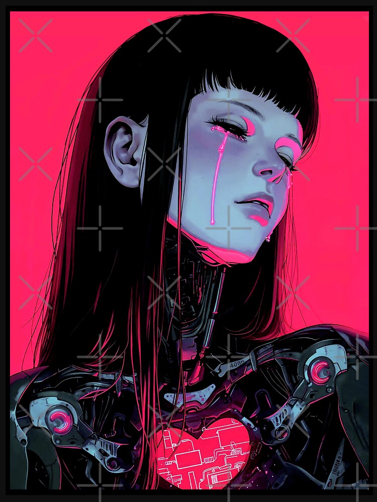 Vaporwave Cyborg Heart Girl by ShurikenStar T-Shirts, Hoodie, Sweatshirt | BlankRebels.com (Image 3)