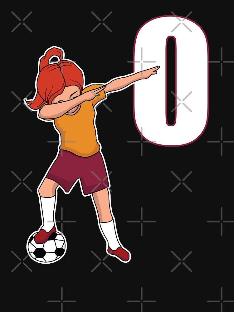 Awesome Soccer Player Girl Number 0 Soccer Athlete Women Athletic Sports Team by VollLaser