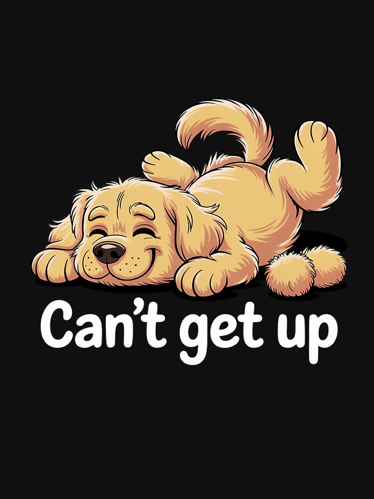 Golden Retriever Golden Dog Can't Get Up Cute Motivational Switch Failure Watercolor Funny Dog Lover by BiellaSar