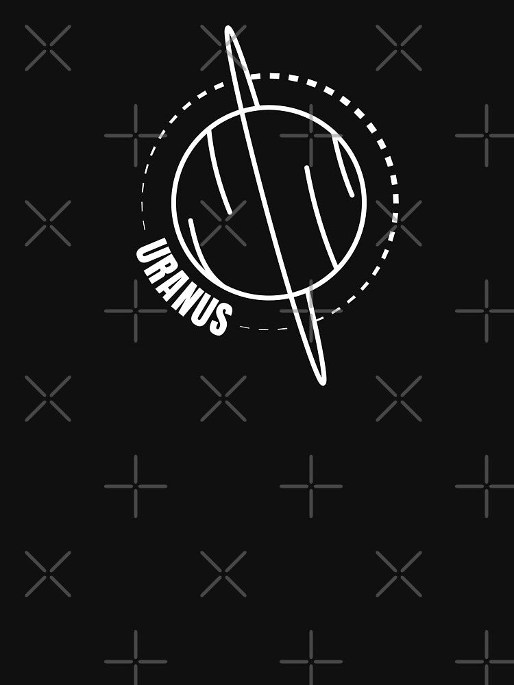 Planet Uranus (WHITE DESIGN) by EleannaInSpace T-Shirts, Hoodie, Sweatshirt | BlankRebels.com (Image 3)