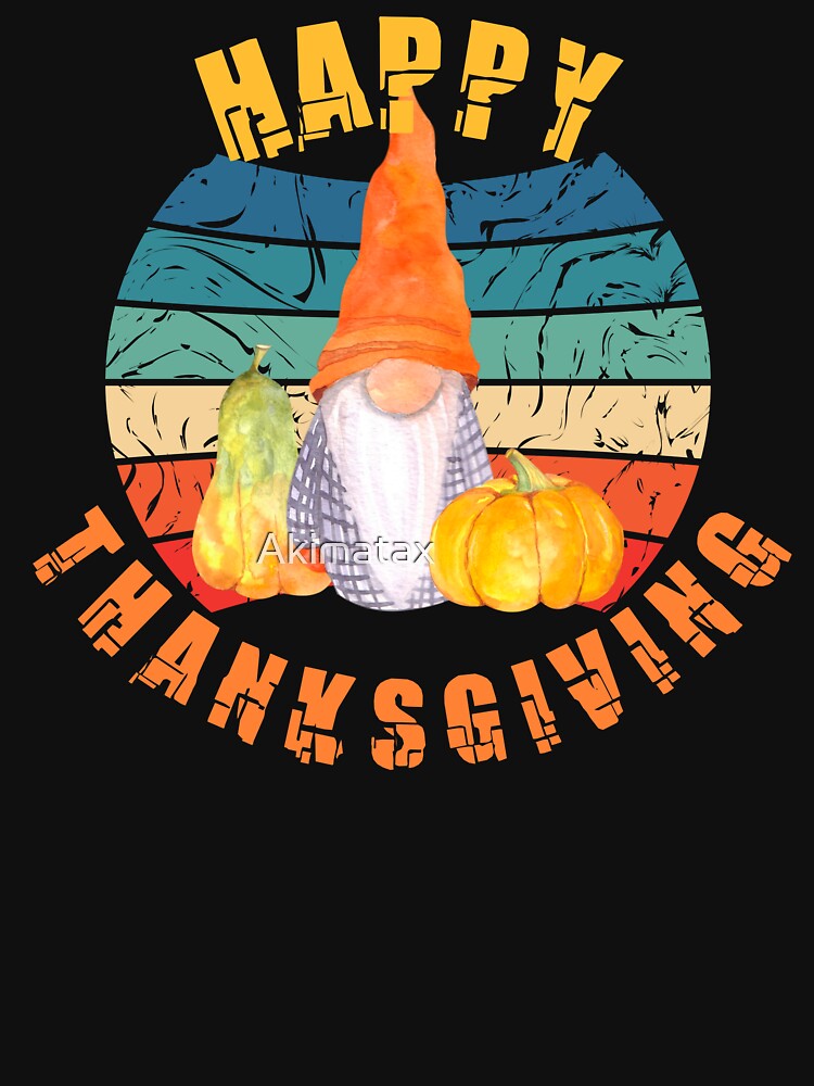 Autumn gnome with a pumpkin - Your own style Thanksgiving by Akimatax ✯✯✯✯✯ T-Shirts, Hoodie, Sweatshirt (Image 3)