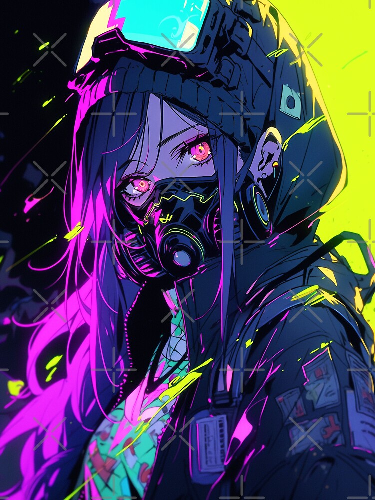 Anime cyberpunk girl by iWallGlow