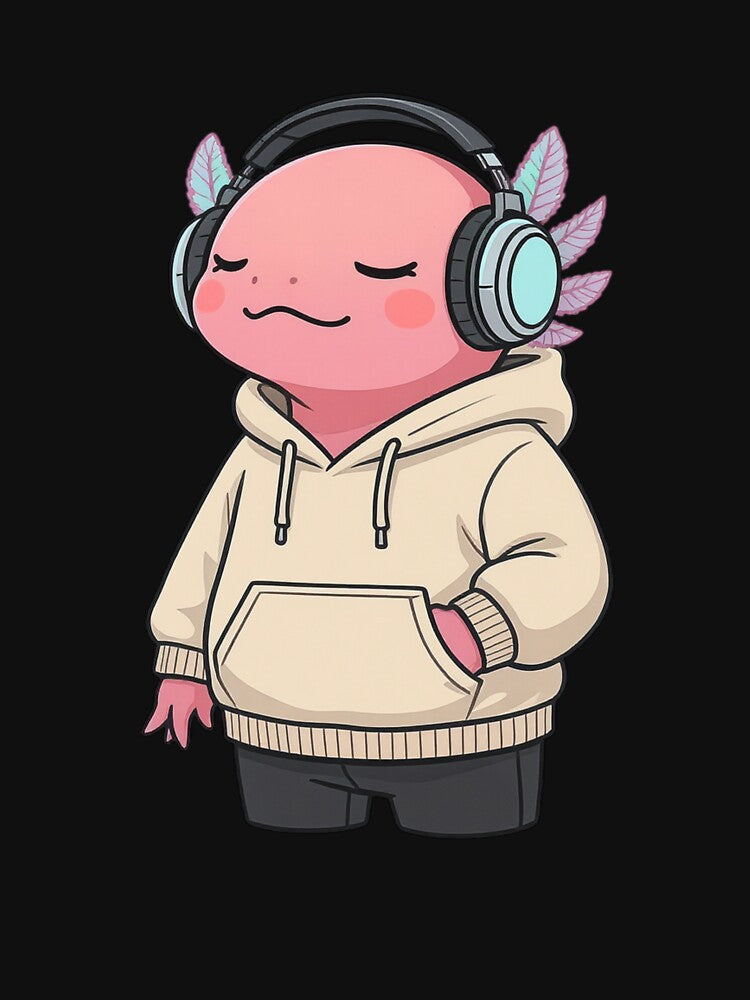 Lo-Fi Headphone Axolotl – Chill Introvert Music Aesthetic by ColorSplash123 T-Shirts, Hoodie, Sweatshirt (Image 3)