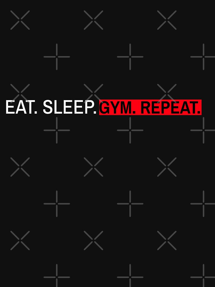 EAT. SLEEP. GYM. REPEAT. MOTIVATIONAL GYM SAYING T-SHIRT by SuccessfulVibes Hoodie, Sweatshirt | BlankRebels.com (Image 3)