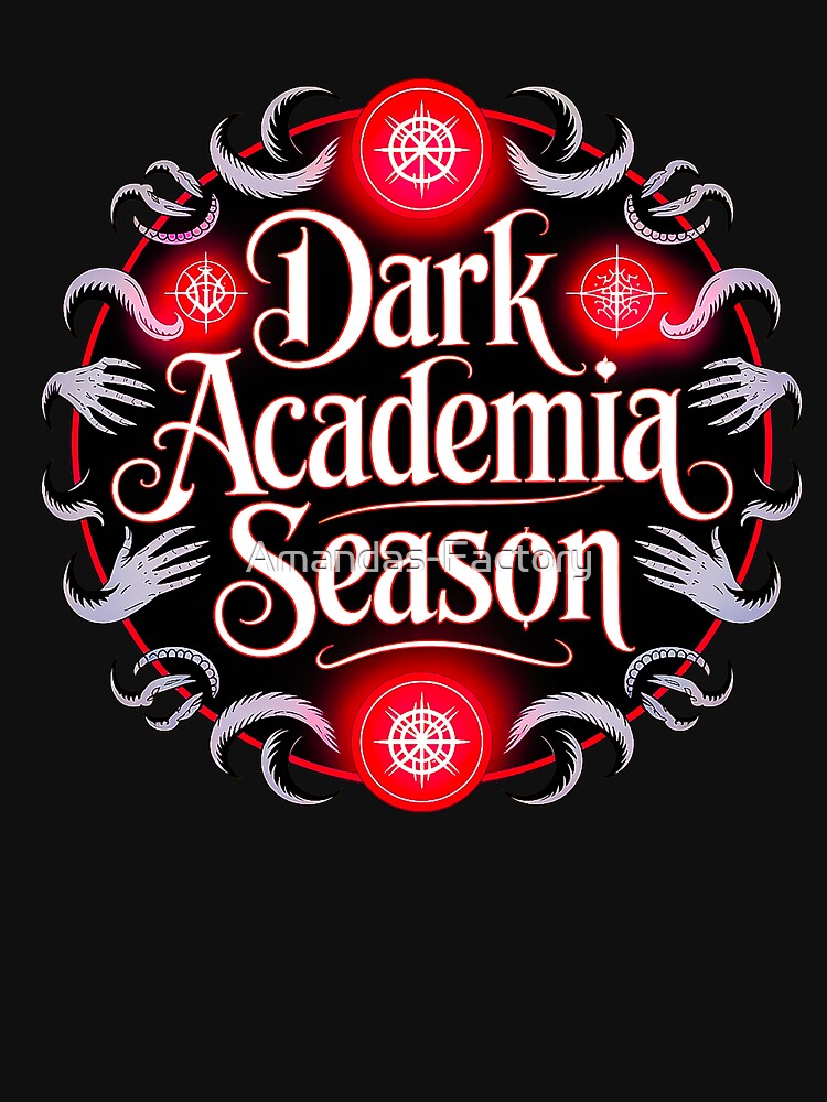 Dark Academia Season Gothic Hands Occult Red Design by Amanda's Factory T-Shirts, Hoodie, Sweatshirt (Image 3)