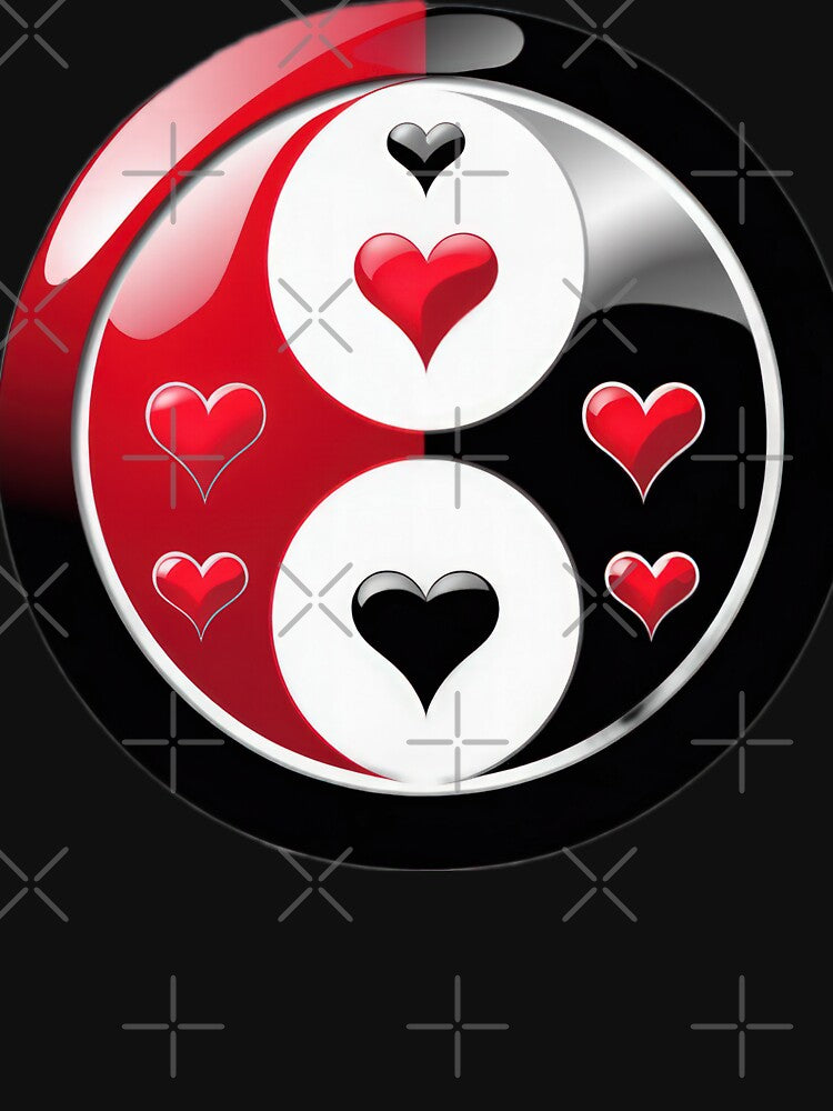 Valentines Day yin and yang symbol with hearts,Valentine heart,valentine art,valentine design by... (Image 3)