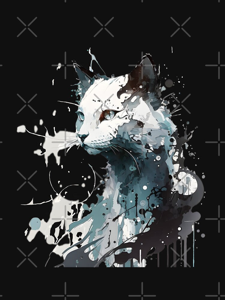 Abstract white cat, japanese aesthetic by LorandQuest T-Shirts, Hoodie, Sweatshirt | BlankRebels.com (Image 3)