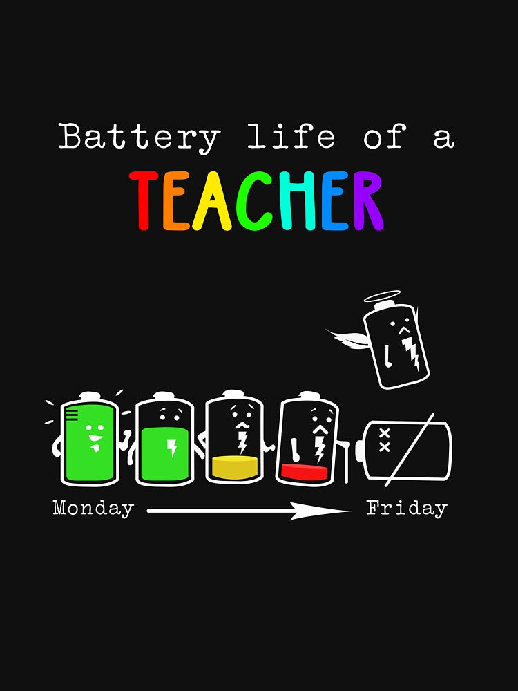 BATTERY LIFE OF A TEACHER by Anderson456 T-Shirts, Hoodie, Sweatshirt | BlankRebels.com (Image 3)