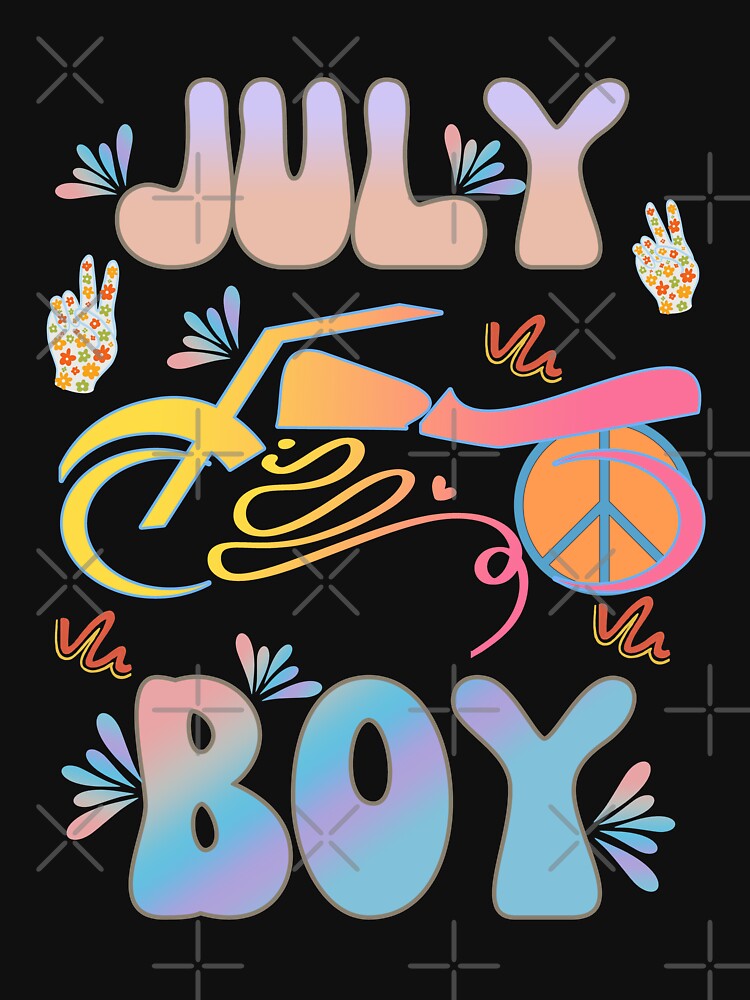 Retro July Boy Vintage Design by my-green-gecko T-Shirts, Hoodie, Sweatshirt | BlankRebels.com (Image 3)