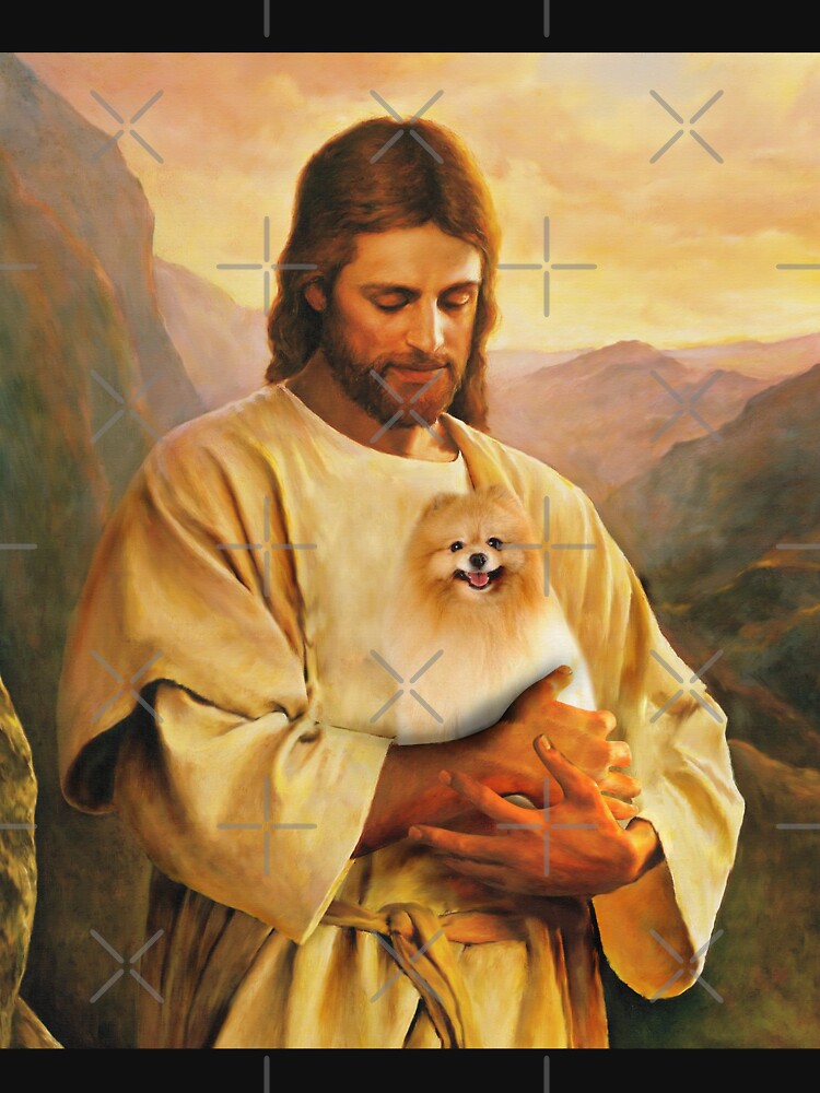 pomeranian dog and jesus lover by abiabo