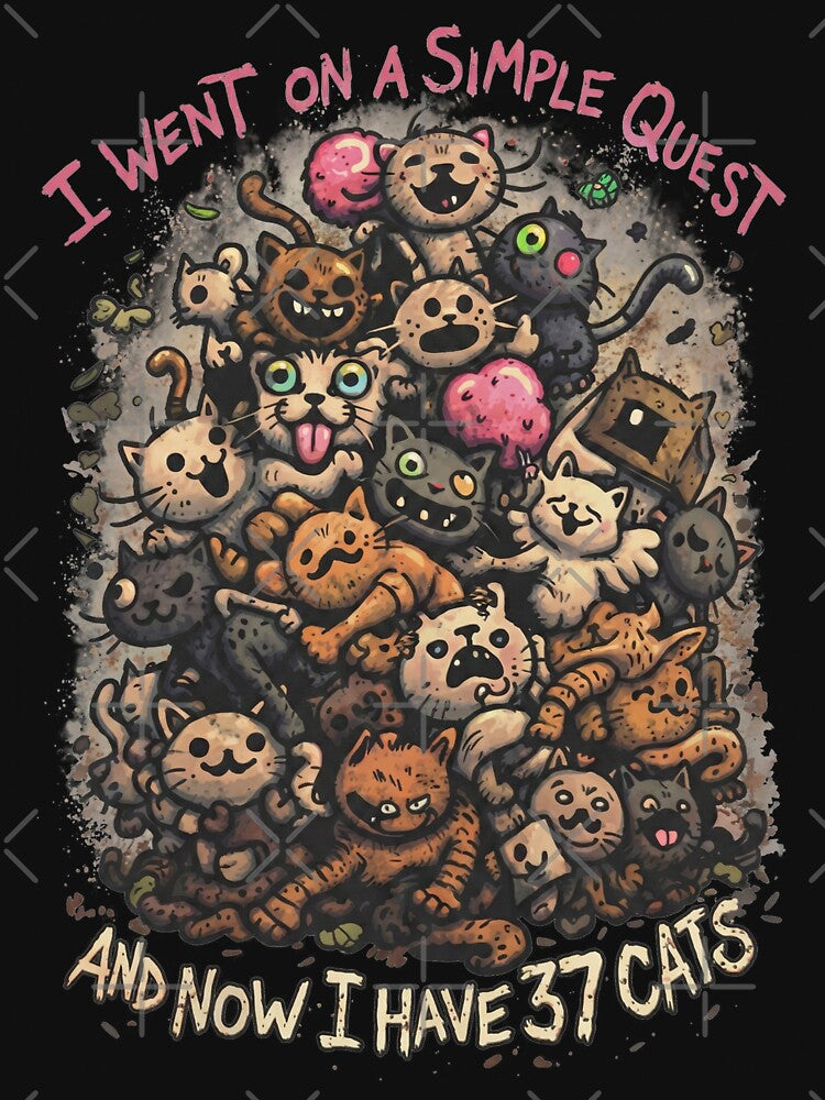 I Went On A Simple Quest And Now I Have 37 Cats - Funny Cat Pile by Lamo-shop T-Shirts, Hoodie, Sweatshirt (Image 3)