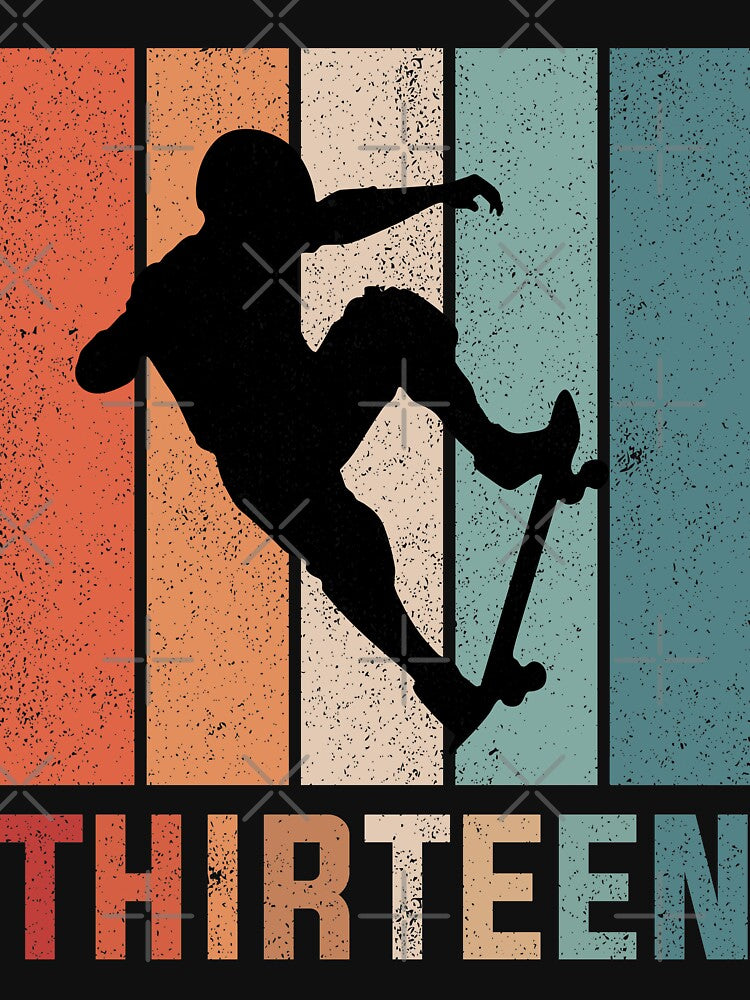 13th Birthday Skateboard Retro 13 Years Old by RetroStyle247 T-Shirts, Hoodie, Sweatshirt | BlankRebels.com (Image 3)