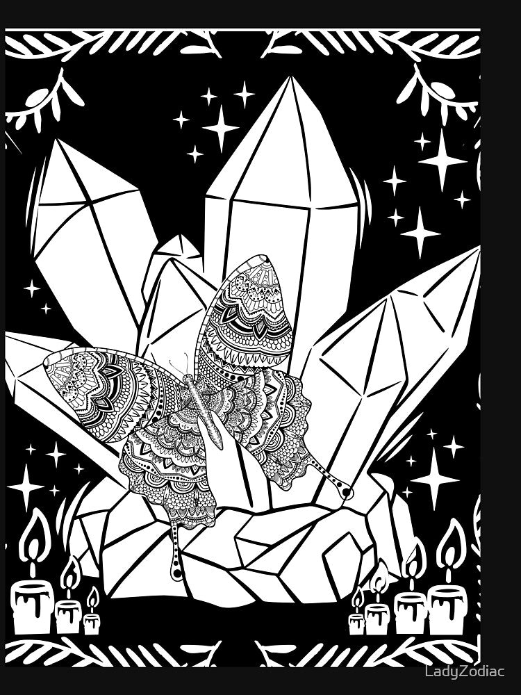 Crystal Magic Butterfly Spells by LadyZodiac T-Shirts, Hoodie, Sweatshirt | BlankRebels.com (Image 3)