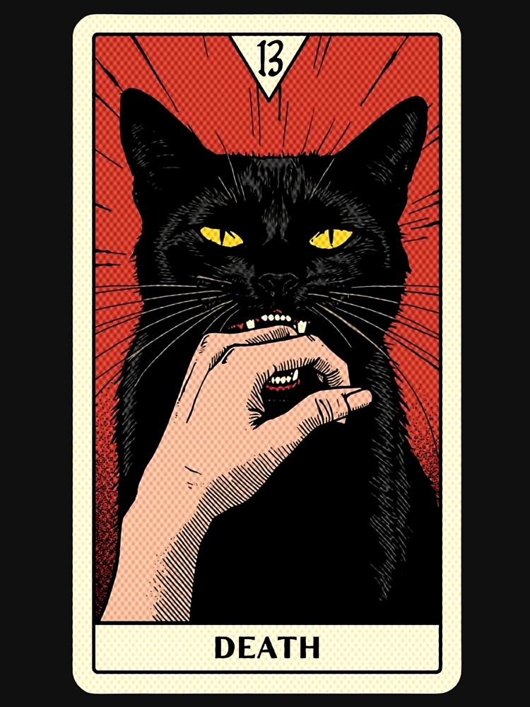 Death Cat Tarot Card by codeEapparel T-Shirts, Hoodie, Sweatshirt | BlankRebels.com (Image 3)