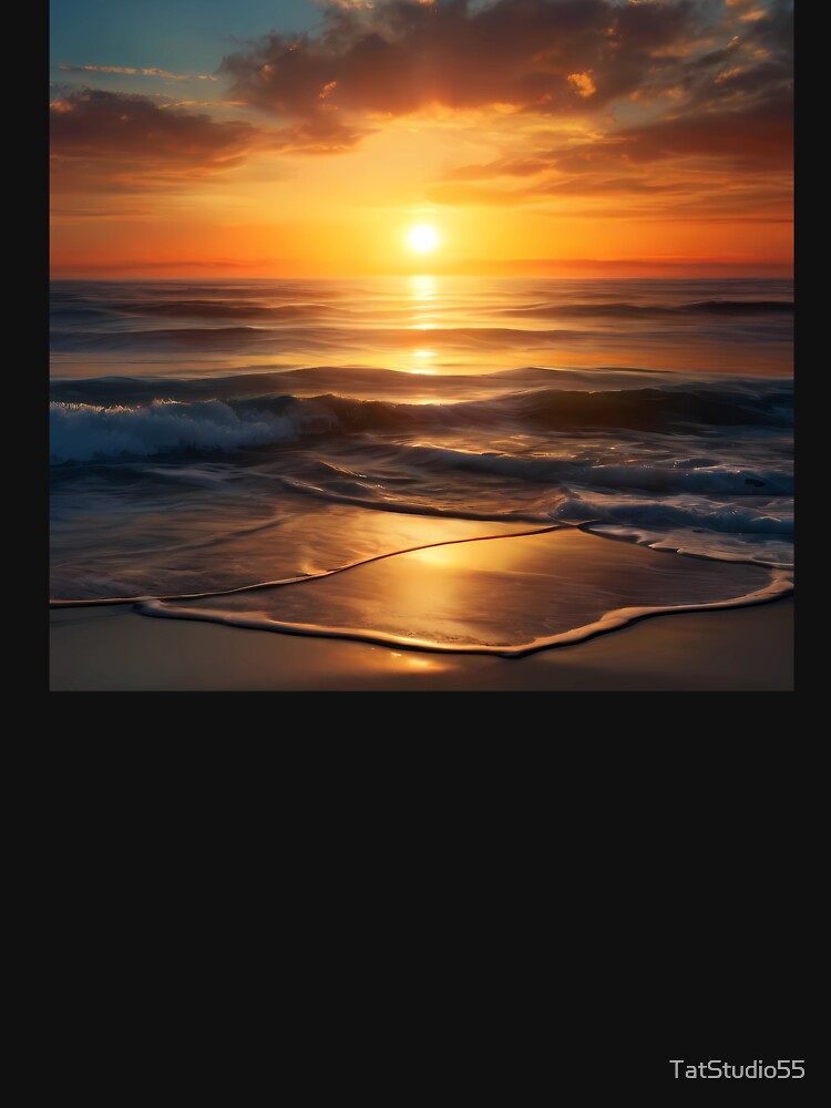 A Sunset Over A Tranquil Ocean by TatStudio55 T-Shirts, Hoodie, Sweatshirt | BlankRebels.com (Image 3)