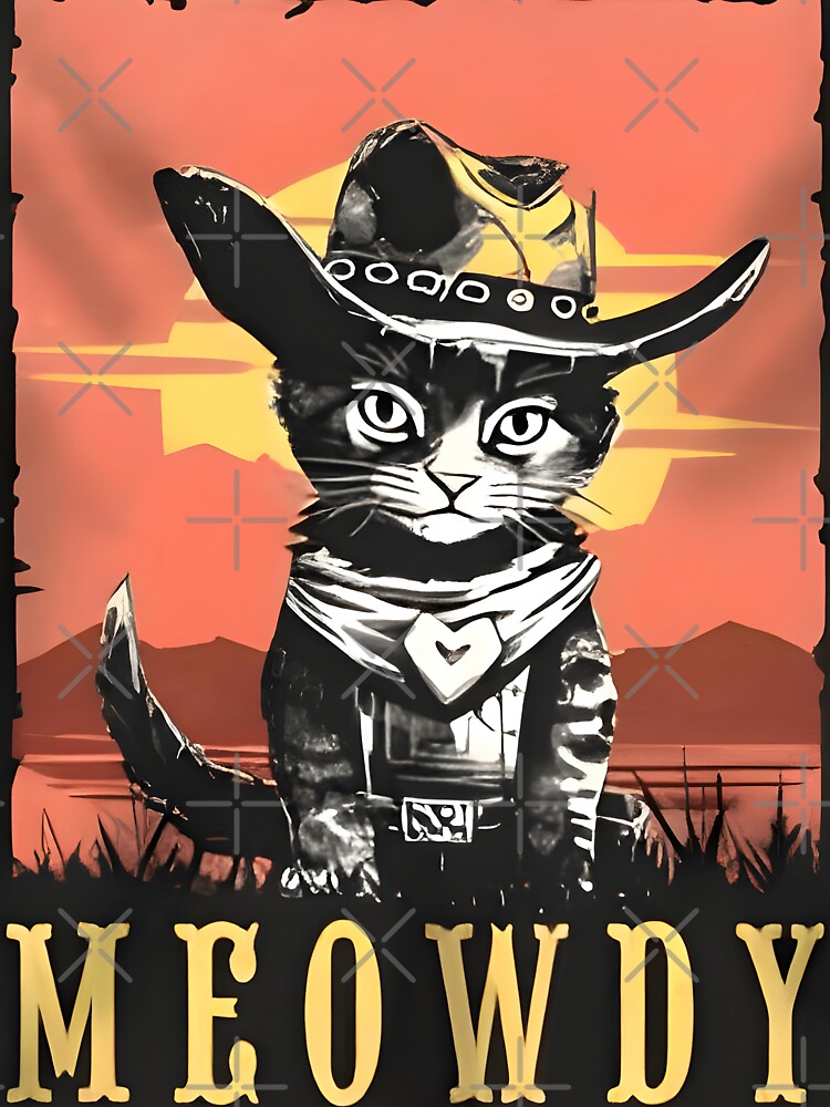 Meowdy Western Kitty - Unique Cat in Cowboy Hat by AlphaTeez T-Shirts, Hoodie, Sweatshirt | BlankRebels.com (Image 3)