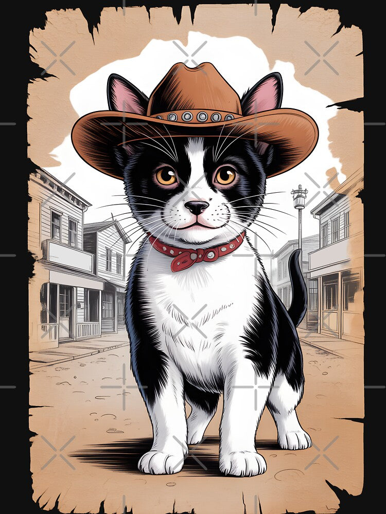 Retro Sherriff Cat Poster by Museum Of Non-Existing Art T-Shirts, Hoodie, Sweatshirt | BlankRebels.com (Image 3)