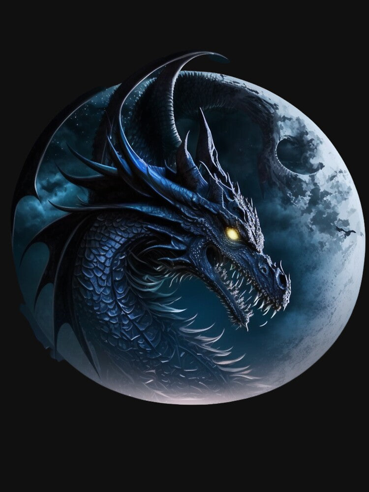 Dark dragon in the moonlight by HarriPaloma T-Shirts, Hoodie, Sweatshirt | BlankRebels.com (Image 3)