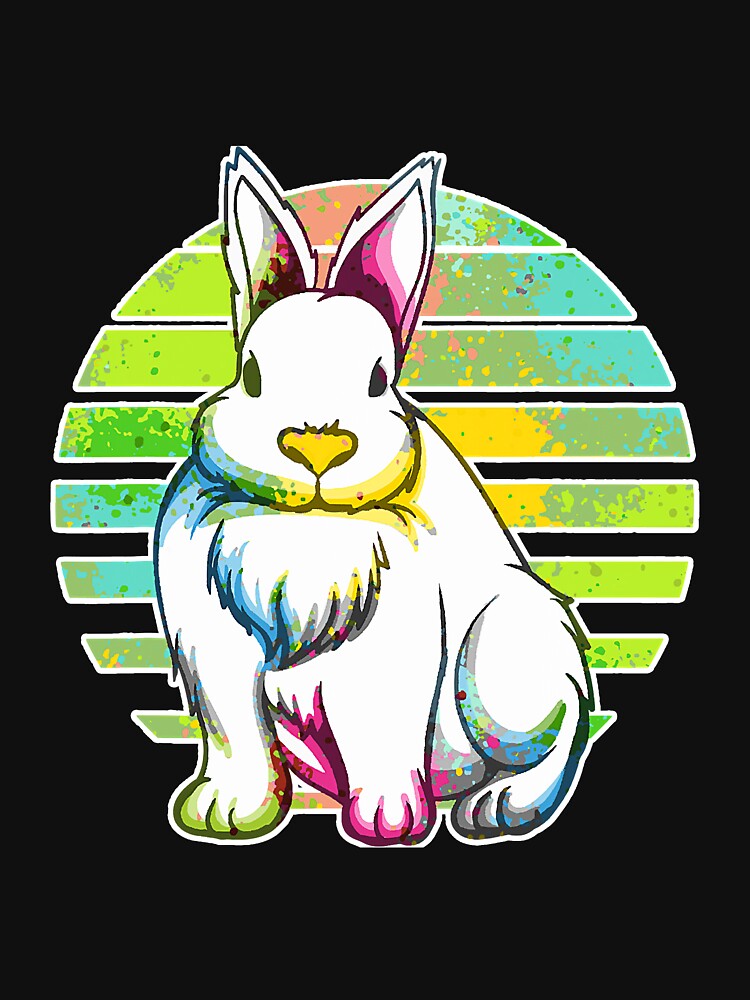 Retro 80s Style Vaporwave Easter Bunny by YesterDayCheck T-Shirts, Hoodie, Sweatshirt | BlankRebels.com (Image 3)