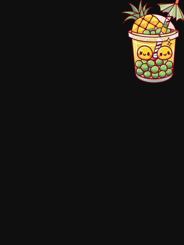 Cute Pineapple Tropical Bubble Tea Kawaii by canvadreamer444 T-Shirts, Hoodie, Sweatshirt | BlankRebels.com (Image 3)