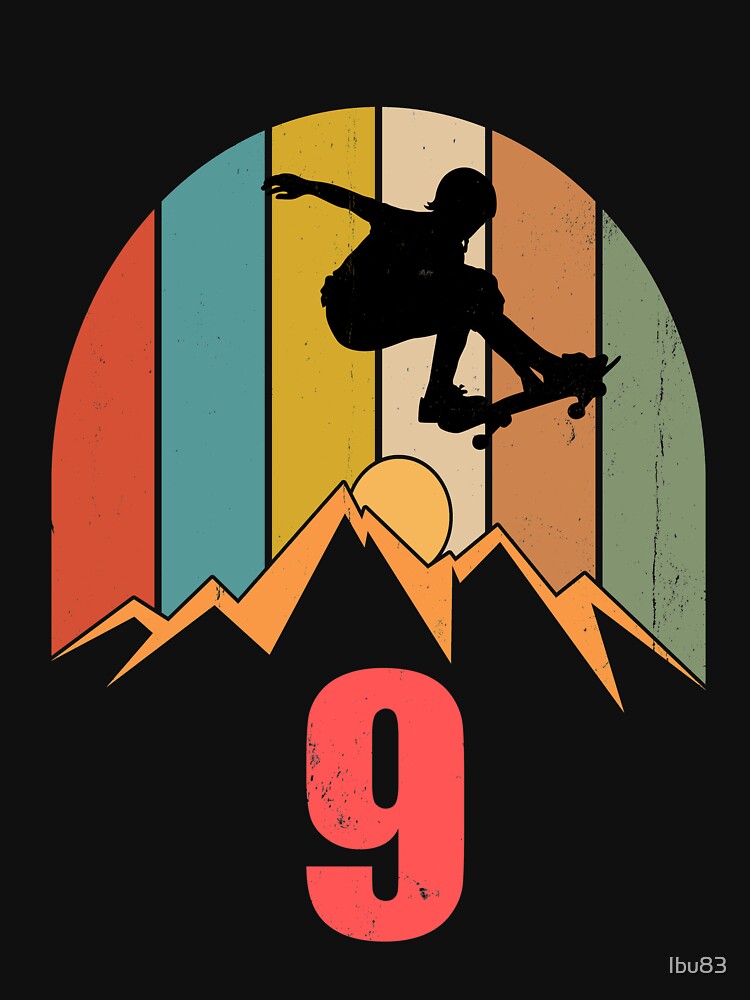 9th Birthday Skateboard Boy Longboarder by Ibu83 T-Shirts, Hoodie, Sweatshirt | BlankRebels.com (Image 3)
