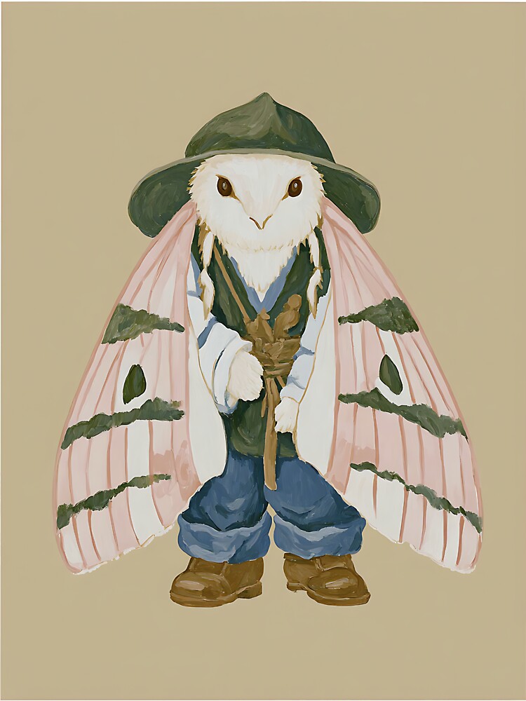 Whimsical Cottagecore Moth by bapupa T-Shirts, Hoodie, Sweatshirt | BlankRebels.com (Image 3)