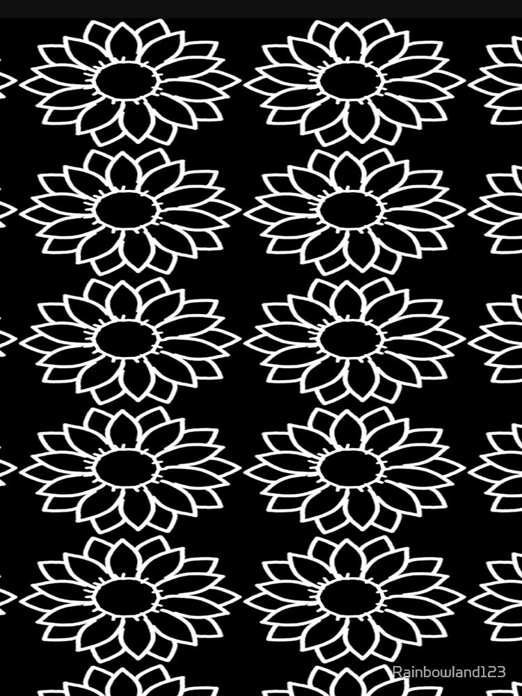 White Flower With Black background. by Rainbowland123 T-Shirts, Hoodie, Sweatshirt | BlankRebels.com (Image 3)
