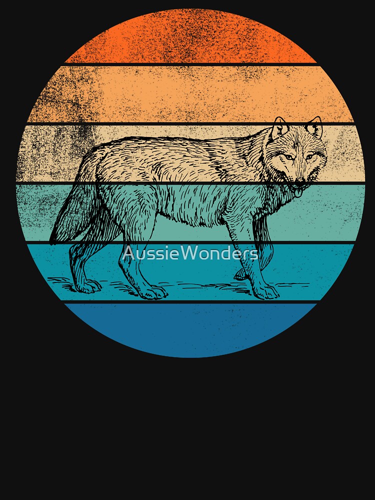 Wolf Retro Sunset by AussieWonders T-Shirts, Hoodie, Sweatshirt | BlankRebels.com (Image 3)