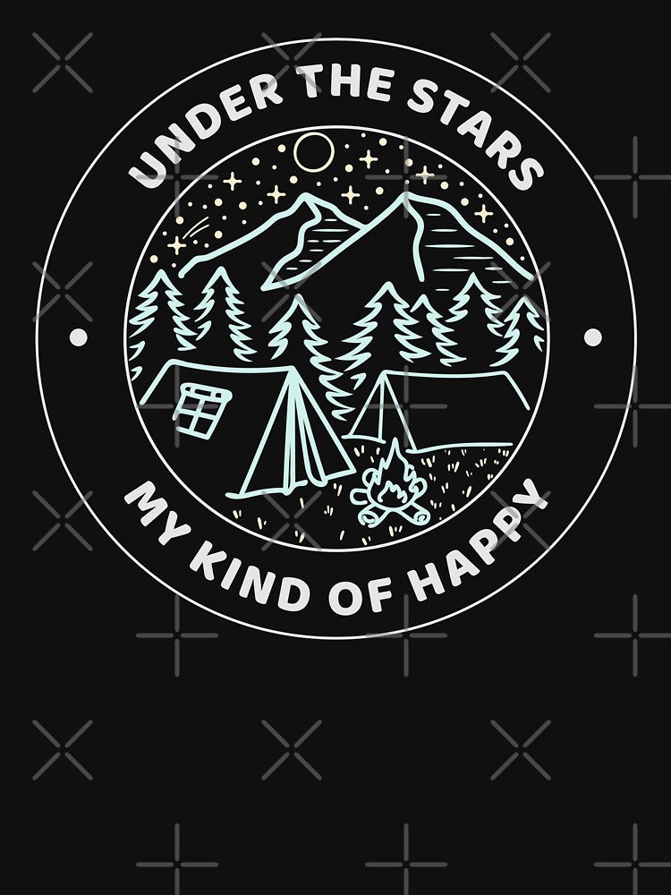 Under the Stars My Kind of Happy – Camping Badge by TalkTee Me T-Shirts, Hoodie, Sweatshirt | BlankRebels.com (Image 3)