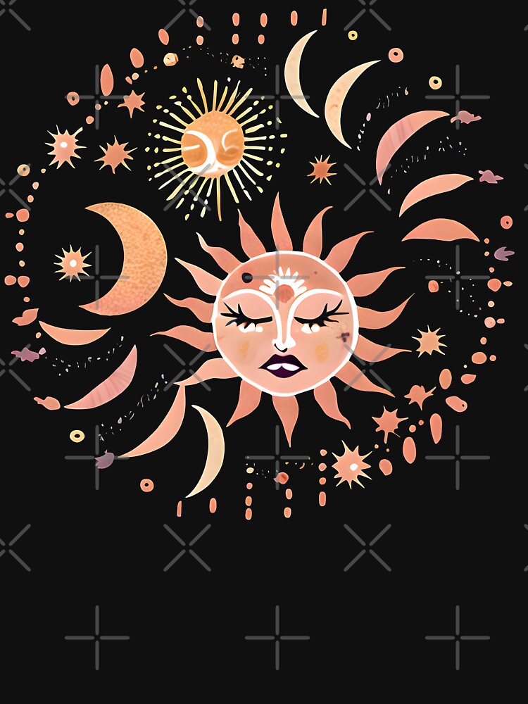 Boho Indie Sun and Moon Celestial Art. by Unitepeople T-Shirts, Hoodie, Sweatshirt | BlankRebels.com (Image 3)