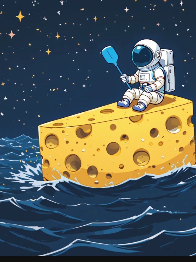 Astronaut Sailing on Space Cheese by PixelVibe782 T-Shirts, Hoodie, Sweatshirt | BlankRebels.com (Image 3)