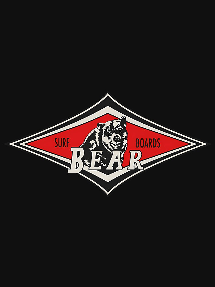 Vintage Surfing Bear Big Wednesday Cult Surfboard Red Surf Logo Diamond Retro by pennigrqcheu