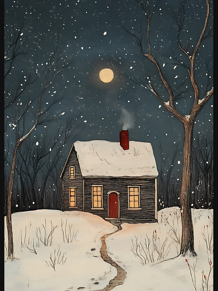 Winter Cottagecore: Snowy Cabin Charm by bapupa T-Shirts, Hoodie, Sweatshirt | BlankRebels.com (Image 3)