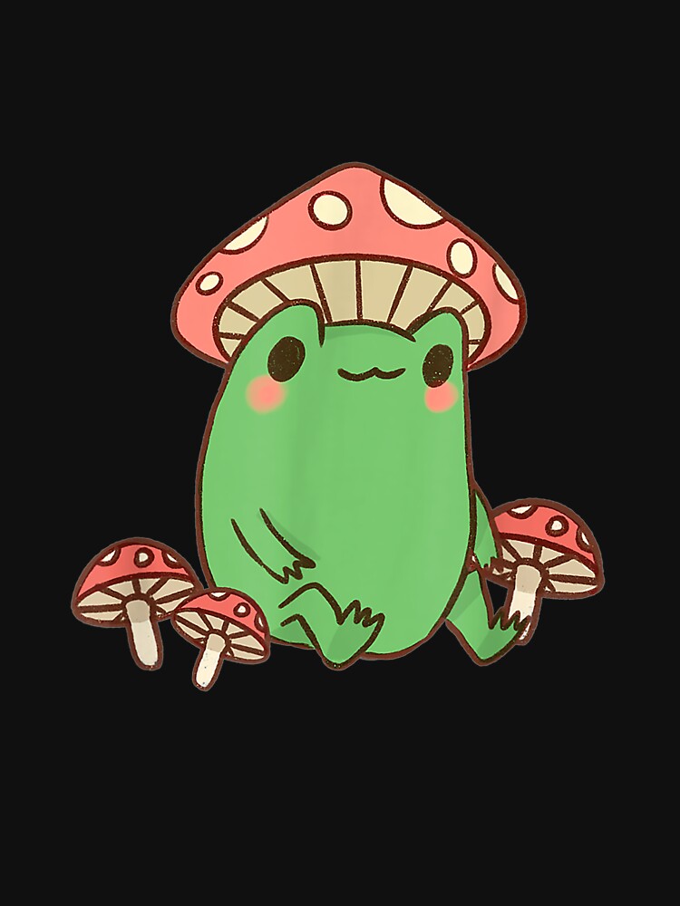 Frog with Mushroom Hat Cute Cottagecore Aesthetic by HamzashiTrre T-Shirts, Hoodie, Sweatshirt | BlankRebels.com (Image 3)