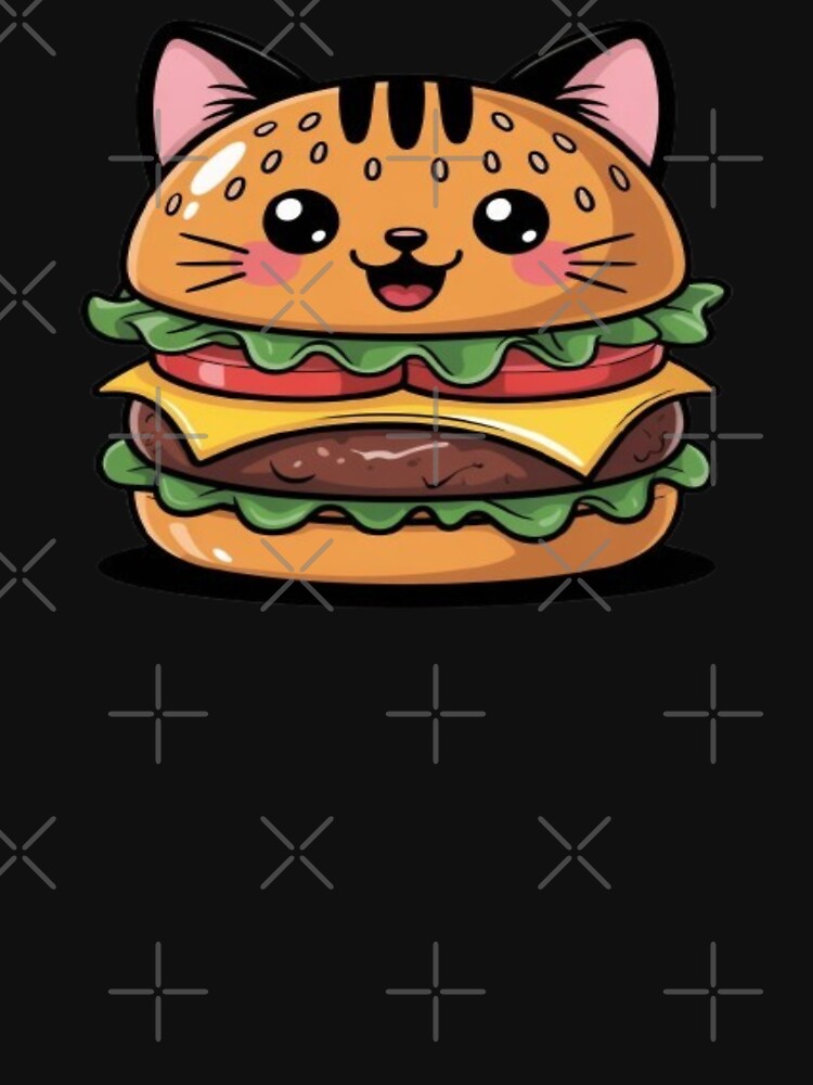Cute Cat as Burger - Funny Food Animal Design by DailySparks T-Shirts, Hoodie, Sweatshirt | BlankRebels.com (Image 3)