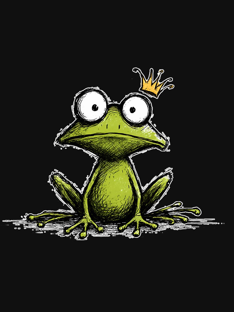 Confused Frog Prince – Minimal Royal Meme T-Shirts, Hoodie, Sweatshirt