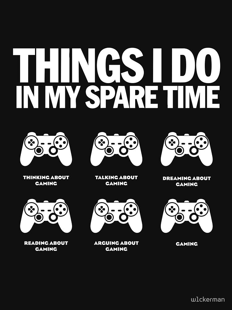 Funny Gamer Design Spare Time Gaming Controllers Video Games by w1ckerman T-Shirts, Hoodie, Sweatshirt (Image 3)